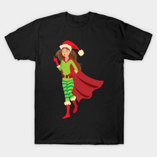 Christmas Superhero girl T-Shirt